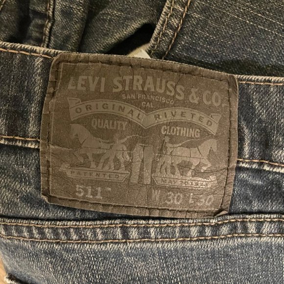 Levi's 511 Denim Slim Fit Casual Modern Mens Size 30x30 Medium Blue Wash - Picture 4 of 7